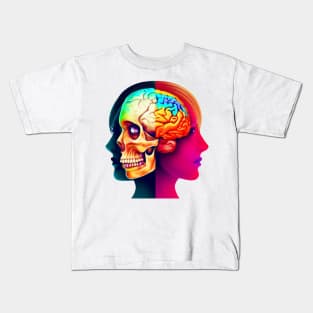 Beauty With Brain Colorful Kids T-Shirt